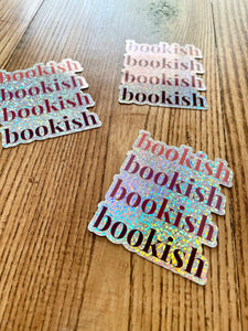 Bookish Glitter Sticker