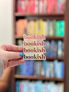 Bookish Glitter Sticker